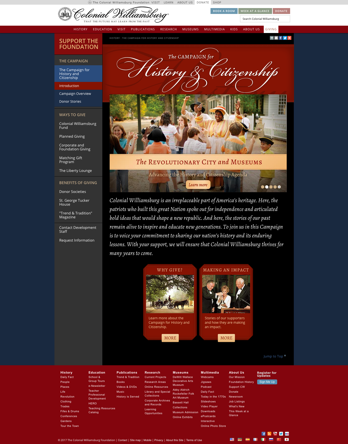 Colonial Williamsburg History and Citizenship